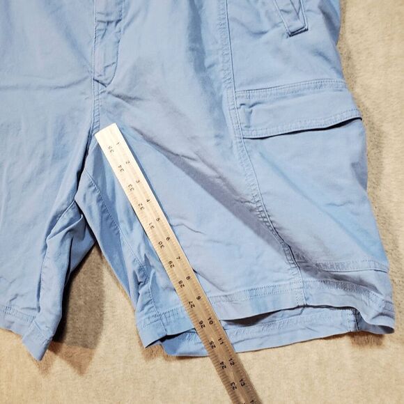 Tommy Bahama Shorts Mens 38 Blue Cargo Regular Fit Flat Front Embroidered Logo - Picture 6 of 10